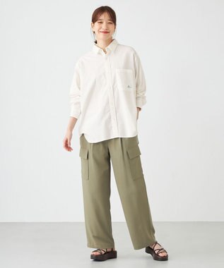 SHARE PARK LADIES サイドポケットブッチャーパンツ カーキ系