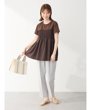 Green Parks シャーリングサテンドッキングプルオーバー Brown