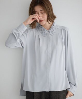 YECCA VECCA 2wayレース襟ブラウス Off White