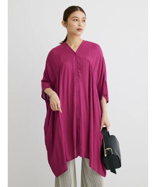 Green Parks Ｉ　レーヨンクレープチュニック Dark Pink