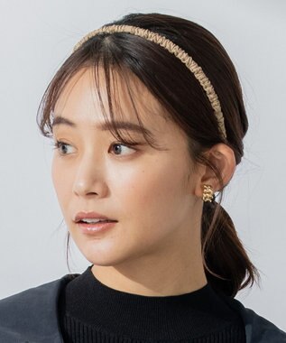 組曲 ギャザーカチューシャ ベージュ系