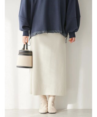 AMERICAN HOLIC 針抜きリブタイトスカート Ivory