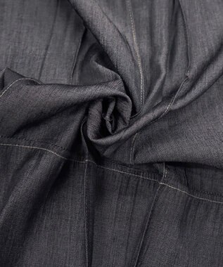 Tiaclasse デニムフレアワンピース ブラック