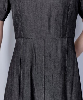 Tiaclasse L デニムフレアワンピース ブラック