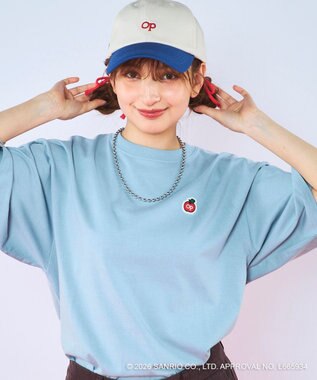 OP／FILA 【Ocean Pacific×ハローキティ】サガラ刺しゅうビッグTシャツ ブルー