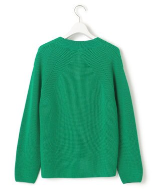 23区 【洗える】ウールミドルゲージ Vネック ニット グリーン系