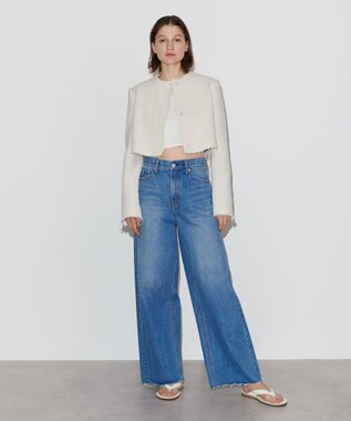 NAVE 【Nave　洗える】デニム ワイドパンツ スカイブルー系