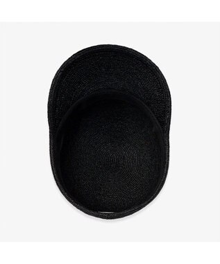 林八百吉商店 un chapeau　ラフィアブレードキャップ ブラック