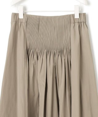 ICB 【洗える】 エステルメモリータフタ ロングスカート ライトモカ系