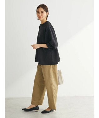 Green Parks 接触冷感　ラグランスリーブブラウス Black