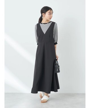 earth music&ecology ギンガムパフＴＥＥ Black