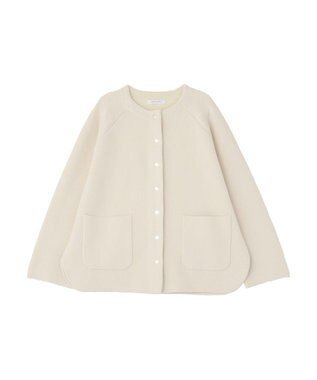 AMERICAN HOLIC Wフェイスラウンドヘム ラグランニットカーディガン Light Beige