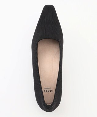 steppi 【洗える/撥水】スクエアトゥ パンプス ブラック