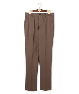 J.PRESS MEN 洗練されたシルエットと機能美【ストレッチ】トリコチン ステムテーパードパンツ ブラウン系