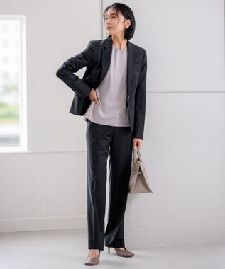 23区 S 【新色追加/セットアップ対応】ラフィーネウール 一つ釦 ジャケット ブラック系