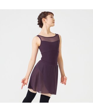 Chacott ノースリーブレオタード ブラックベリー