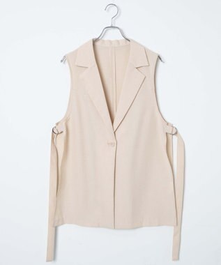 WEGO リネンライクサイドベルトベスト ナチュラル