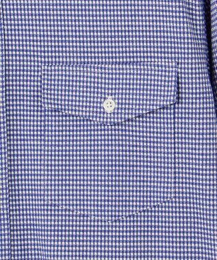 J.PRESS MEN 【KING SIZE】ギンガムネルジャージ シャツ/B.D ネイビー系3