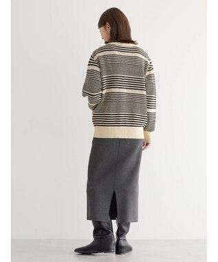 AMERICAN HOLIC エコカルットクルーネックカーディガン Border