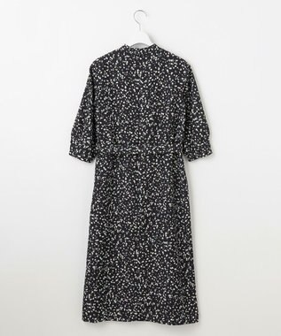 J.PRESS LADIES L 【洗える】スパンローンフラワープリント ワンピース ネイビーベース系