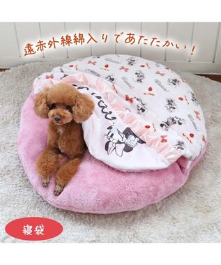 PET PARADISE ディズニー ミニーマウス 遠赤外線 くつろぎマット (直径75cm) ピンク