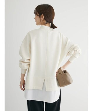 Green Parks 裏起毛ドッキングチュニック Off White