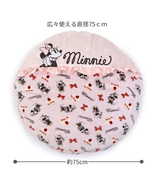 PET PARADISE ディズニー ミニーマウス 遠赤外線 くつろぎマット (直径75cm) ピンク