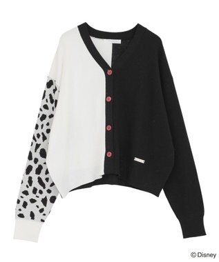 Green Parks VILLAINS/アシンメトリーニットカーディガン White