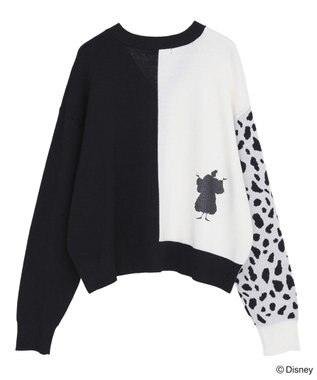 Green Parks VILLAINS/アシンメトリーニットカーディガン White