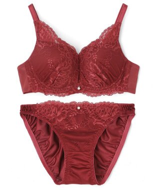 San-ai Resort（三愛水着楽園） 【northerly bra フィットシリーズ 谷間メイク】 カシュクールレースモールド ブラジャー＆ショーツSet B～Fカップ