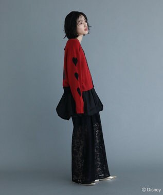 Green Parks VILLAINS/アシンメトリーニットカーディガン Red