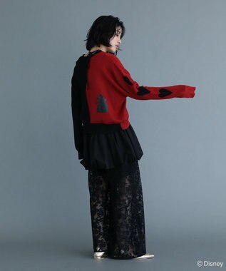 Green Parks VILLAINS/アシンメトリーニットカーディガン Red