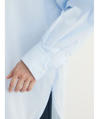 Green Parks イージーケア　ゆったりシャツ Sax