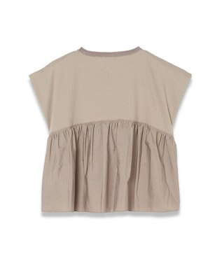 JOSEPH 【洗える】ポプリンジャージー　キャップスリーブティーシャツ Escargot