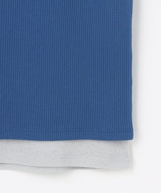 ANY L 【2SET】ツインセットヘンリーネックタンクトップ ブルー×グレー