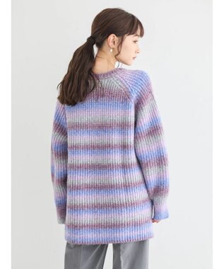 AMERICAN HOLIC グラデーションラグランニットプルオーバー Purple