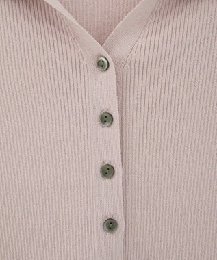 earth music&ecology 【接触冷感】襟付きニットカーディガン Pink