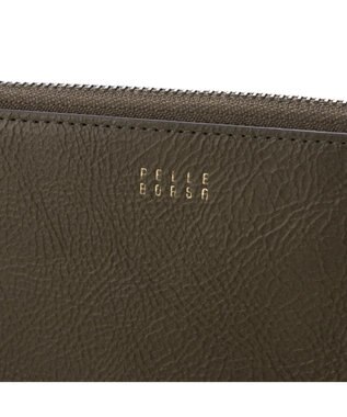 PELLE BORSA L字ファスナー長財布 Bark Goods バークグッズ 4837 カーキ