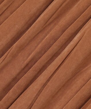 J.PRESS LADIES L 【洗える】マロンサテン ランダムプリーツ スカート キャメル系