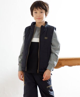 J.PRESS KIDS 【140-170cm】ブル刺繍 ブロッキングトレーナー ライトグレー系2