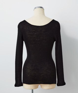 TOQUE 〈大草直子さんアドバイザー〉ロイヤルベビーアルパカ針抜きスムスインナートップス ブラック