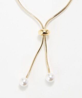 Phoebe スリムチェーンパールスライドブレスレット　ゴールド ゴールド