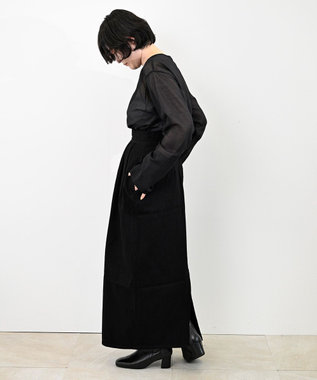 woadblue ＜坪田あさみさんコラボ＞COCO ココ  デニムスカート BLACK