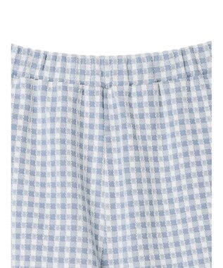 earth music&ecology チェックフレアイージーパンツ Sax