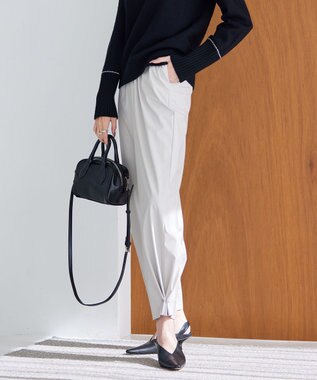 ICB 【洗える】 ライトフェイクレザー バレルパンツ トープ系