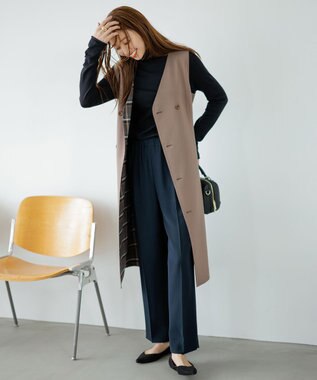 23区 【CLASSY.1月号掲載】スムージーコットン シアー ニット ブラック系