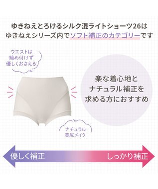 BRADELIS New York 【Yukine inc. 】　ゆきねえとろけるシルク混ライトショーツ26 ブラデリス  深め 補正下着 補整 シアーグレージュ