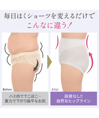 BRADELIS New York 【Yukine inc. 】　ゆきねえとろけるシルク混ライトショーツ26 ブラデリス  深め 補正下着 補整 シアーグレージュ