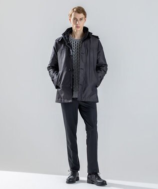 JOSEPH HOMME 新素材【4WAY】ライトラスターシャンブレー　ダウンコート カーキ系