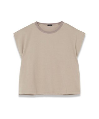 JOSEPH 【洗える】ポプリンジャージー　キャップスリーブティーシャツ Escargot